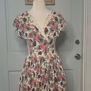 Vintage All That Jazz maxi floral cottage core dress size small